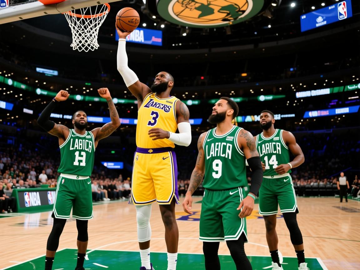 NBA常规赛完胜绿军，湖人队逆袭暂居西部榜首  第2张